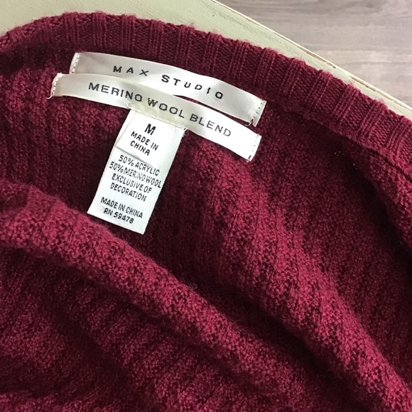 Max Studio Merino Wool Blend Medium - Picture 3 of 6